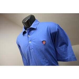 Polo Golf Ralph Lauren Shirt Pima Polo Blue Short Sleeve Mens Size Large